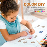 Abaodam 80Pcs Angel Wings Wooden Cutouts Angel Wings Wood Slices Unfinished Wood DIY Crafts Wings Wood Ornaments Embellishments Accessories Abaodam