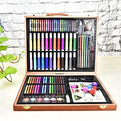 RMENST Art Supplies, 188-Piece Deluxe Wooden Art Set Crafts Kit with Oil Pastels, Colored Pencils, Watercolor Paint, Oil Paint, Creative Gift - WoodArtSupply