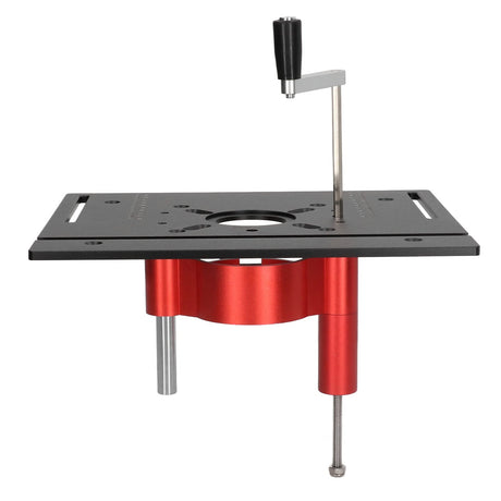 Router Lift System Kit, Router Table Insert Plate with Router Lift, Rings and Screws, Mounting Base Plate for Woodworking (Black) Acogedor