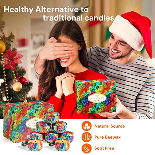 WINORD Candle Making Kit, Candle Making Supplies with Beeswax,Wicks,Wax,Tins,Pot,Holders-Complete DIY Arts and Crafts Set for WINORD