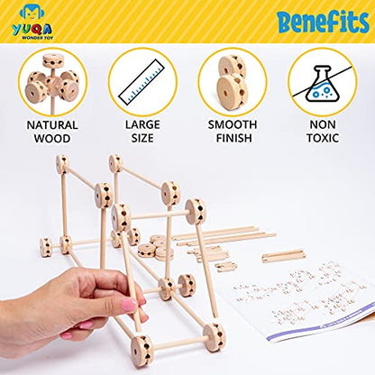 Building Blocks for Kids Ages 4-8 for Preschool Kids-60 Toys Blocks Set 6-12 Years Old to Create Various Shapes-Stimulating Different Toy for