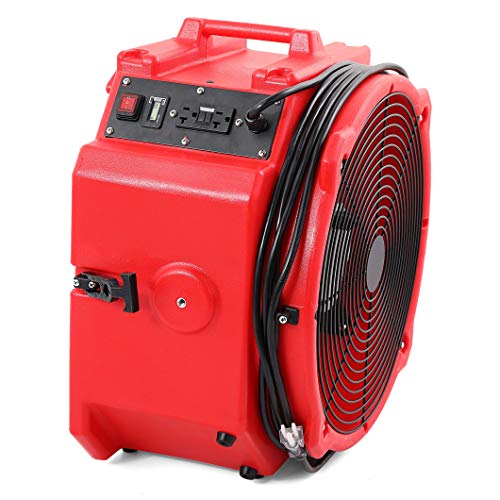 MOUNTO AM25AX 2-Speed 1/4hp 4000cfm 18inch Axial Air Mover Fan Blower with Roto-Mold housing for Water Damage Restoration MOUNTO