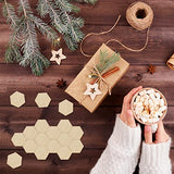 SUPVOX 200Pcs 10MM Beech Wooden Hexagonal Pieces Ornaments, Wood Hexagon Cutouts Embellishment for DIY Wedding Christmas SUPVOX