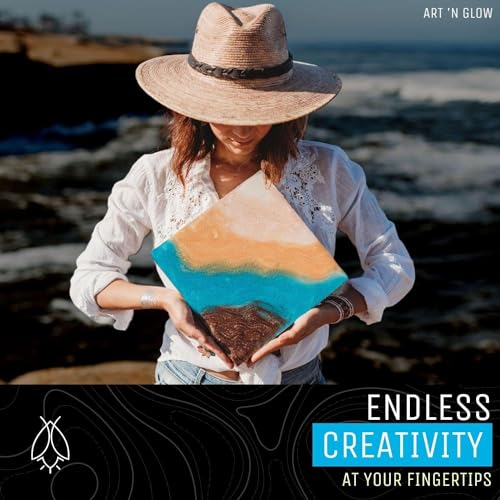 Art ‘N Glow Epoxy Resin for Clear Casting and Coating - 32 Ounce Kit - Perfect for Molds, Crafts, Tumblers, Jewelry, Wood - Food Safe, Bubble Free, Art 'N Glow