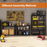 Gadroad 5 Tier Shelving Heavy Duty Storage Shelves Adjustable Garage Utility Shelf Rack Metal Shelving Unit Multipurpose Shelf Warehouse Basement Gadroad