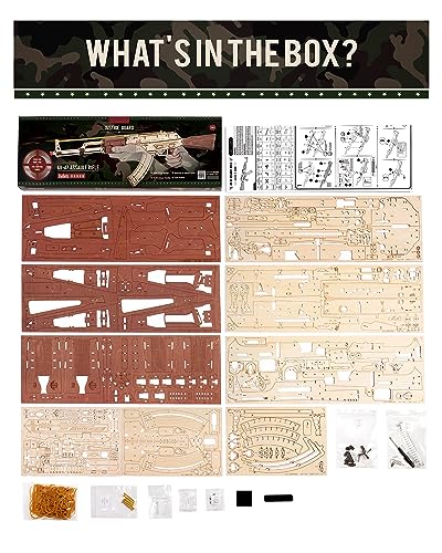 RoWood 3D Wooden Puzzles for Adults DIY 3D Puzzles Wooden Model Building Kit Creative Toy Wooden Kits Assembly Puzzles Unique Gifts for Kids&Adults RoWood