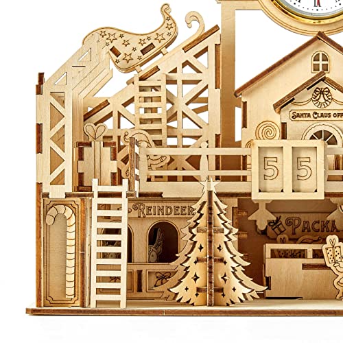 bennama 3D Wooden Puzzles Santa's Factory Model Kits, Brainteaser and Puzzle for Christmas/Birthday,Gifts for Adults and Teens to Build Combination bennama