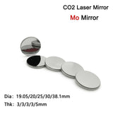 CO2 Laser Cutter Focus Focal Lens CO2 Laser Reflector Mirror Dia20mm*THK2/3mm Laser Molybdenum Reflective Mirror for CO2 Laser Engraving Machine Generic