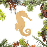 4" Seahorse Laser Cut Out Wood Shape Craft Supply Unfinished Ornament for Painting DIY Craft Projects Woodcraft Cutout 1/4 Inch Thickness Rubstamper