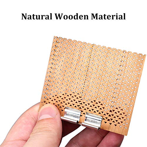 6Pcs 2.75x2.36 Inch Large Wooden Candle Wicks with Metal Bases for Candle Making Craft, Natural Wood Rectangle Candle Cores for DIY Soy Wax Candles Lenisc
