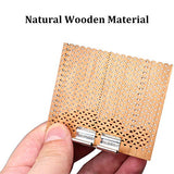 6Pcs 2.75x2.36 Inch Large Wooden Candle Wicks with Metal Bases for Candle Making Craft, Natural Wood Rectangle Candle Cores for DIY Soy Wax Candles Lenisc