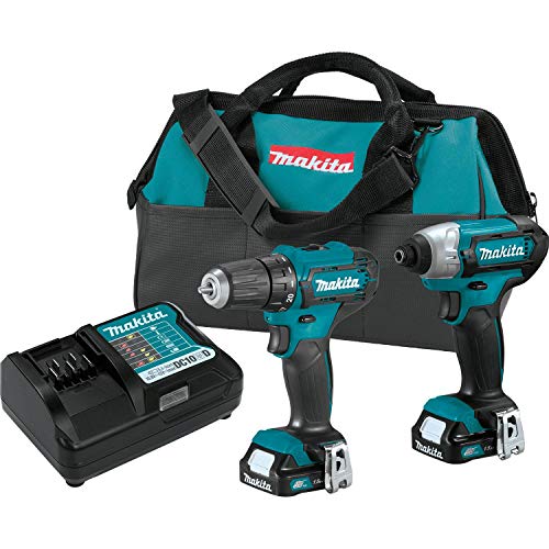 Makita CT232 CXT 12V Max Lithium-Ion Cordless Drill Driver and Impact Driver Combo Kit (1.5 Ah) - WoodArtSupply