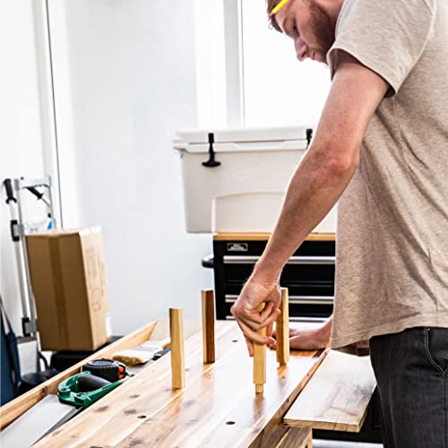 Olympia Tools 48-Inch Wood Workbench - 330 lbs Weight Capacity Wooden Workbench for Garage, Workshop and Home - Acacia Woodworking Bench Olympia Tools