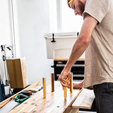 Olympia Tools 48-Inch Wood Workbench - 330 lbs Weight Capacity Wooden Workbench for Garage, Workshop and Home - Acacia Woodworking Bench Olympia Tools