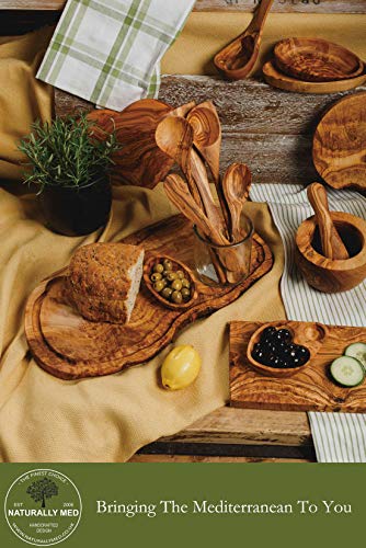 Naturally Med - Olive Wood Cutting Board/Cheese Board - 14 inch - WoodArtSupply