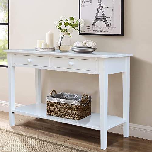 IC International Concepts Spencer Console-Server End Table, 48 in W x 17 in D x 30 in H, Unfinished IC International Concepts