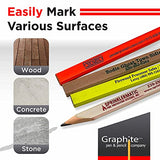 GRAPHITE Pen & Pencil Company Misprint Carpenter Pencils | Distressed Bulk Pencils | Construction Pencils | (72) Pieces GRAPHITE