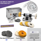 OPAVIOC Jewelry Polisher - Adjustable Variable Speed Bench Grinder Polishing & Buffing Machine, Dental Buffer & Lathe - Includes 6 Cloth Wheels, 2 OPAVIOC
