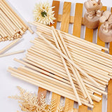 OLYCRAFT 100PCS 8×1/4 Inch Natural Wood Dowel Rods 7.87 Inch Long Bamboo Craft Sticks Round Unfinished Wood Sticks for Arts Crafts and DIY Projects OLYCRAFT