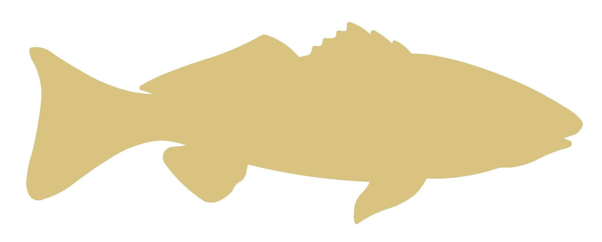 Red Fish Cutout Unfinished Wood Fisherman's Decor Lake House Summer Fishing MDF Shaped Canvas Style 1 Diverse Woodworking