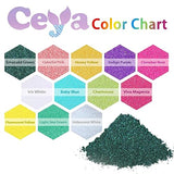 Ceya Ultra Fine Glitter Powder，3.5oz/ 100g Emerald Green Craft Glitter Powder Mixed Fine Iridescent Nail Sequins Flakes for Epoxy Resin, DIY Crafts ceya