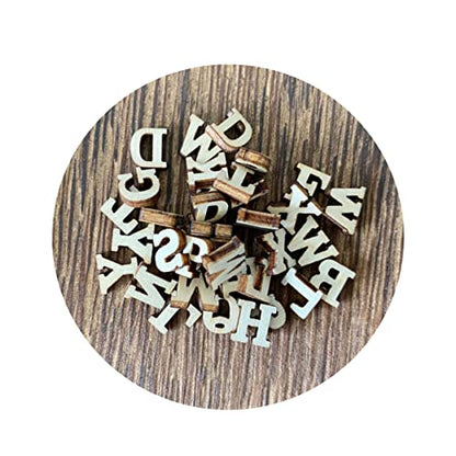 Quarter Inch 0.25 Inch 2142 Pieces Tiny Wooden Letters Unfinished Wood Numbers for Scrapbooking Crafts (with Two Fonts in Brown Tray) - WoodArtSupply