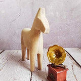 EXCEART Unfinished Wood Animal Ornament Blank Wood Horse Peg Doll Figure Cutout Table Statue Model Desktop Centerpiece for Kids DIY Painting Home EXCEART