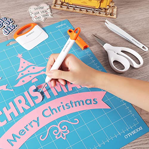 DOOHALO Vinyl Weeding Tools for Cricut Tools Crafting Basic Accessories Set Kit for Silhouette Weeding Scraper Spatula Tweezers Scissors Basic Tools DOOHALO