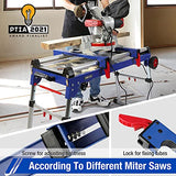 WORKPRO Miter Saw Stand, 5-in-1 Portable Workbench, Quick Folding Work Table with Detachable Miter Saw Stand & Height Adjustable Legs, WORKPRO