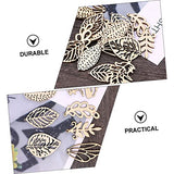 EXCEART 50pcs Christmas Stickers Leaves Wooden Cutouts Plain Wooden Leaf Slices Thanksgiving Fay DIY Crafts Unfinished Christmas Ornaments DIY Wood EXCEART