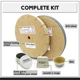 Razor Sharp Edgemaking System 8 Inch Deluxe Blade Sharpening Kit | For 6 Inch Bench Grinder | Made in the USA Razor Sharp Edgemaking System