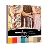 Astrodesigns Crafting Cardstock, 12" x 12", 65 lb/176 gsm, Bold BOHO 8-Color Assortment, 80 Sheets (91037) Astrodesigns