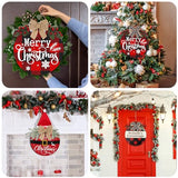 DIYDEC 6 Pack Wood Circles for Crafts 14 Inch Unfinished Wood Slices Blank Wooden Door Hanger Sign Round Wood Discs with Bows Twine Glue Point for DIYDEC