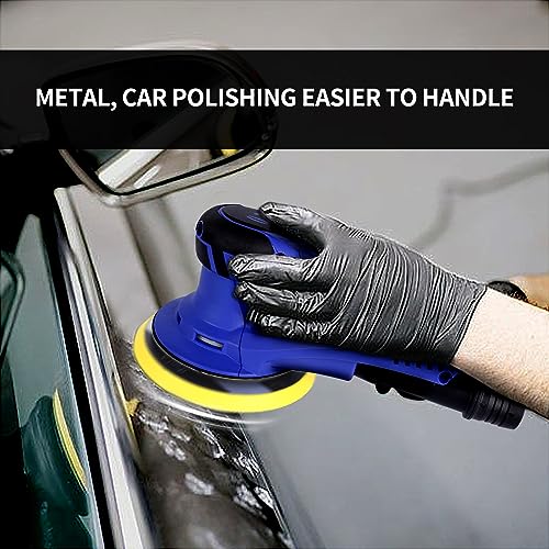 Electric Random Orbital Sander 350W Brushless Motor 3/16 in Orbit, 110V 6-Inch 10000 RPM Variable Speed Tool for Metal Fabrication, Woodworking Walls Hueborly