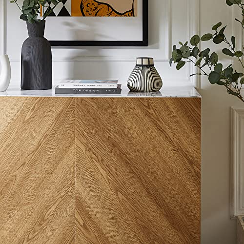 roomfitters 39" Modern Sideboard Buffet Cabinet, Herringbone Pattern Mid-Century Credenza with Doors, Media Console with Storage, Wine Cabinet for roomfitters