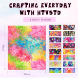 HTVSTD Splatter HTV Heat Transfer Vinyl -16 Sheets 12x10inches Paint Splatter Heat Transfer Vinyl Splash HTV Iron on Vinyl for Fabrics Patterned HTV HTVSTD