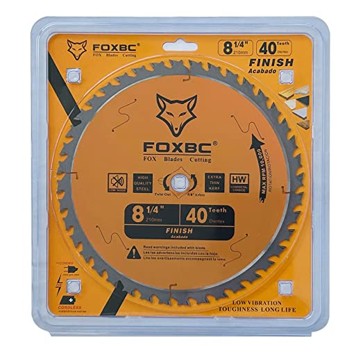 FOXBC 8-1/4 Inch Table Saw Blade 40 Tooth, Replacement for Freud Diablo D0840, DeWalt DWA181440 Finishing Circular Saw Blade, DeWalt DWE7485 Table FOXBC