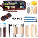 ReArt Natural Air-Dry Clay, Baking Clay, Low Fire Pottery Clay10LBs with 40 Pcs Pottery Tools Clay Sculpting Tool Set, All-Purpose Modeling Clay ReArt
