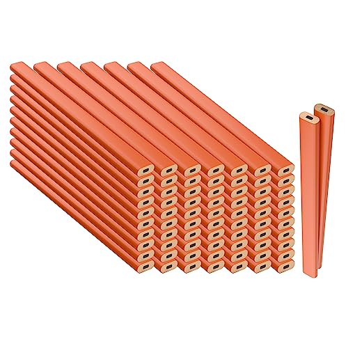 GRAPHITE Hard Lead Carpenter Pencils Bulk - (72) Pieces Lumber Wooden Pencil #2 (HB) - Neon Orange - WoodArtSupply
