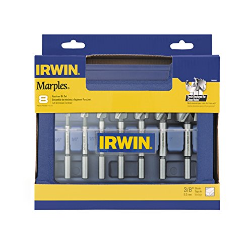 IRWIN Marples Forstner Bit Set, Wood Drilling, 8 Piece (1966892) IRWIN