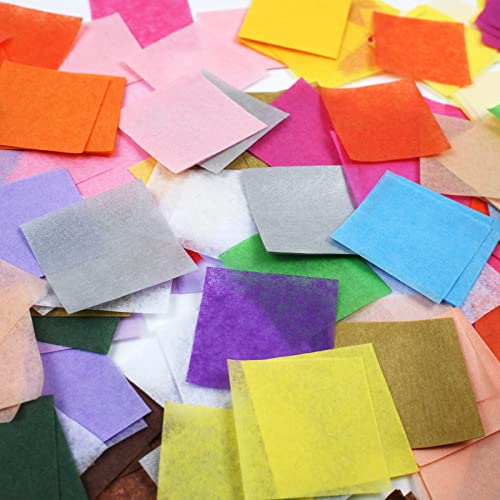 5400 Pcs 1 Inch Tissue Paper Squares, 36 Assorted Colored Tissue Paper –  WoodArtSupply