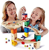 Hape Quadrilla Race to the Finish Marble Run Blocks, Multicolor , 13.8 x 3.1 x 14.2 inches Hape