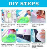 Meothan 5D Dragon Diamond Art Kit, Dragon Stained Glass Diamond Painting Kits for Adult Beginner Kids, Full Drill Dragon Diamond Art Painting Diamond Meothan