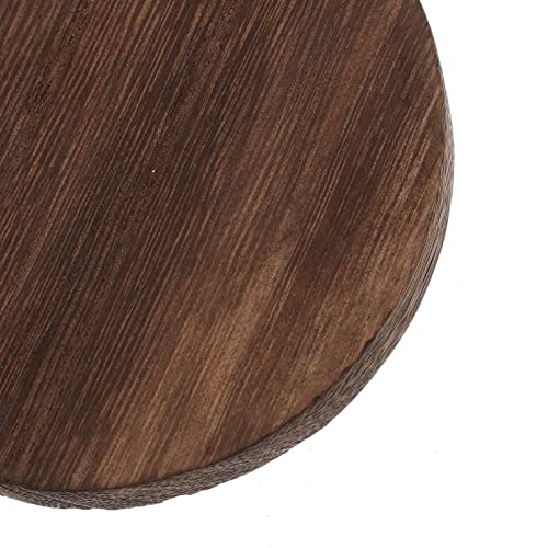 Zerodeko 5pcs Carbonized Round Wood Chips Unfinished Wood Shield Plaque DIY Wood Ornaments Wood Slices Centerpieces Blank Wood Slices Unfinished Zerodeko