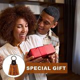 25pcs Leather Wood Keychain Blank, Wooden Keychain Blanks with Leather NQEUEPN