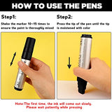 Jumbo Acrylic Paint Markers Pen,15mm Felt Tip Markers Water Based Paint Pens For Wood, Rock,Plastic and Almost All Solid Surfaces,Black Paint Pen For PNPEKT