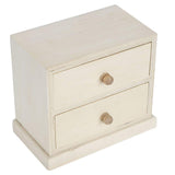 HERCHR Natural Wooden Desktop Organizer, Unfinished Wood Drawer Organizer with 2 Drawers Mini Storage Drawers for Office Desk Organizer, DIY Project HERCHR