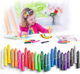 MayMoi Tempera Paint Sticks, Washable Paint Sticks for Kids, Non-Toxic, Quick Drying & No Mess (24 Bright Colors) MayMoi