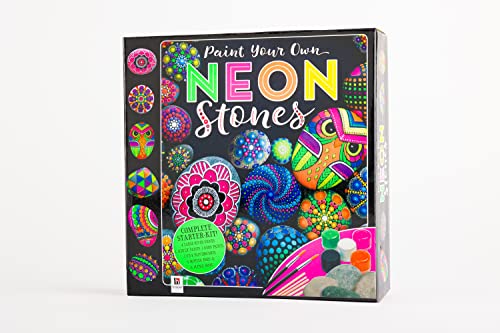 Paint Your Own Neon Stones-This Complete Starter Kit includes all you need to create Vibrant, Three-Dimensional Art to display in your Home or Garden