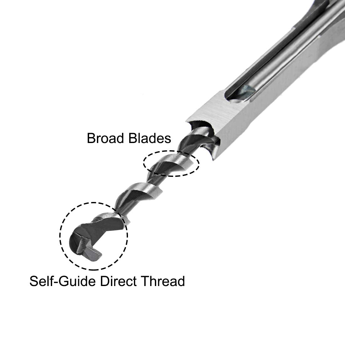 uxcell Square Hole Drill Bit, 3/8" High-Carbon Steel Hollow Chisel Mortise Power Tool for Woodworking 2 Pcs uxcell